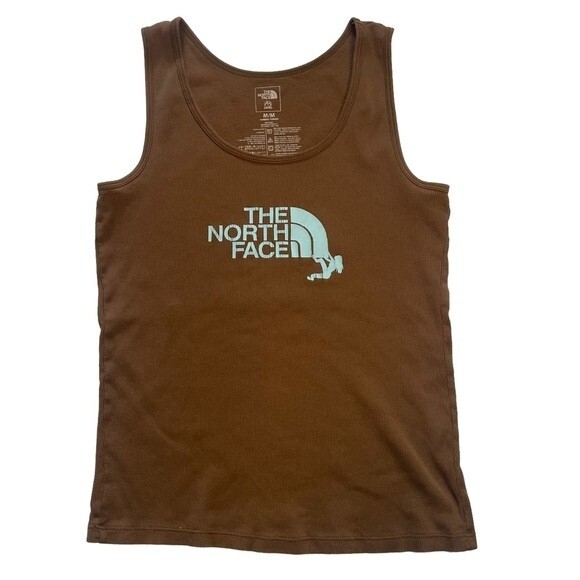 The North Face Brown Ribbed Tank Top for Women, size Medium - Picture 3 of 5